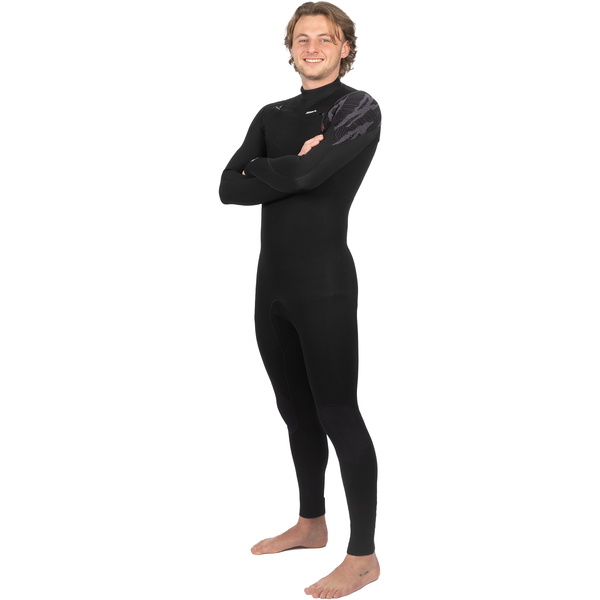 2026 Gul Mens Response Echo 3/2mm Chest Zip Wetsuit RE1327-C1 - Black / Contour Camo